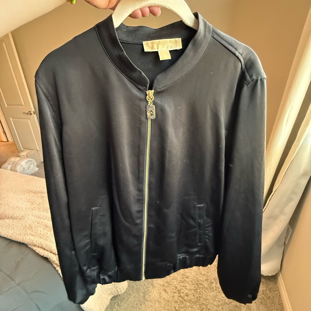 Michael Kors Black Bomber Jacket